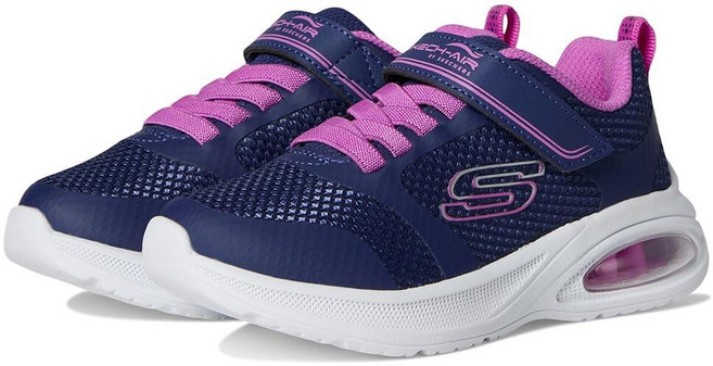 Skechers 여아용 마이크로스펙 맥스 어드밴스 - 언스토 네이비/퍼플 1.5 리틀 키드 162167