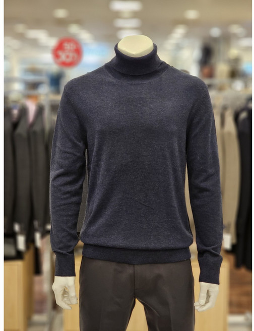 [백화점무료배송] 킨록 바이 킨록앤더슨 남성패션 네이비 캐시미어혼방 터틀넥 니트 폴라티셔츠 NJIW09