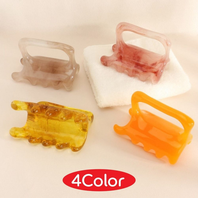 프리미엄 연예인 괄사 웨이브형 입체 마사지기 4Color kyt62541No, 단일, 로즈 와인
