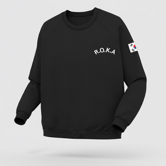 로카 자수 기모 맨투맨