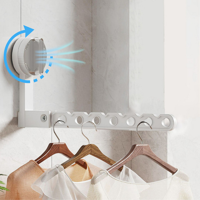 네바스 빨래 건조대 걸이 흡착식 행거 접이식 무타공 휴대용 미니, 화이트