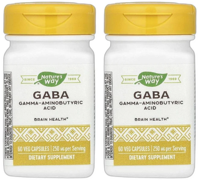 Nature s Way GABA 250mg 베지 캡슐 60정 2병, 2개, 60회분 - 쿠팡