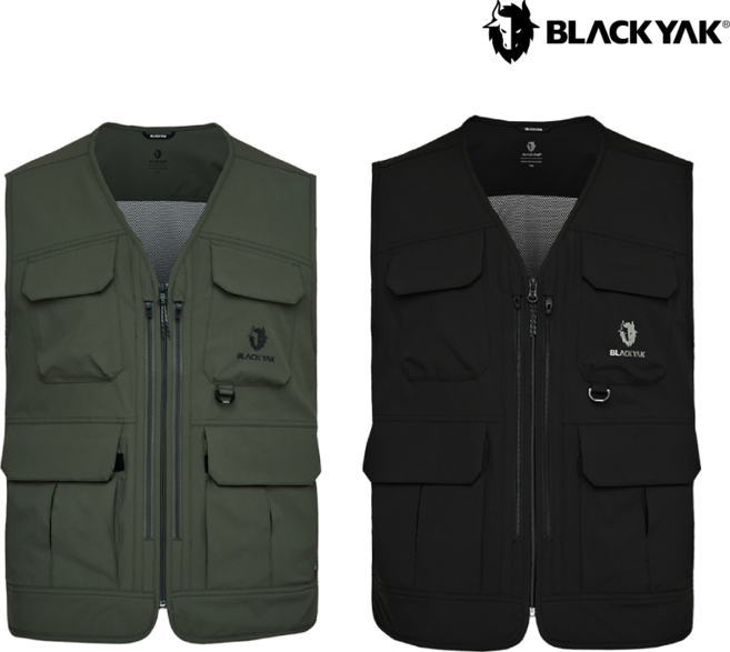 블랙야크 남성 유틸리티 포켓 베스트 여름 메쉬 통기성 좋은 조끼 1BYVSMV002
