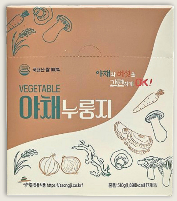 순천쌍지뜰 HACCP 국내산 물만 부어 먹는 야채누룽지 30g, 1개
