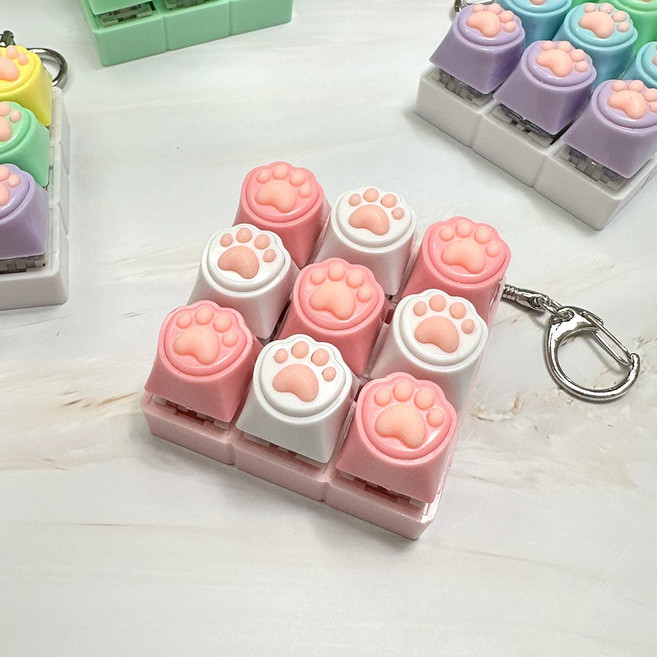 펫더월드 mbti 키보드키링 고양이 발바닥 시리즈, 발바닥키링2, 발바닥키링2, 1개