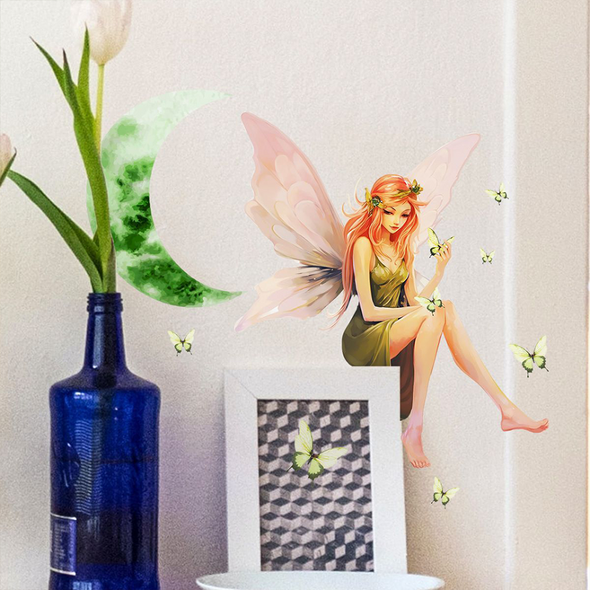 래미리아 달과 요정 야광 스위치 스티커 데코 스티커, 요정 스티커