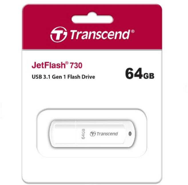 創見 JetFlash 730 64GB USB 3.1 Gen 1 隨身碟, 1個