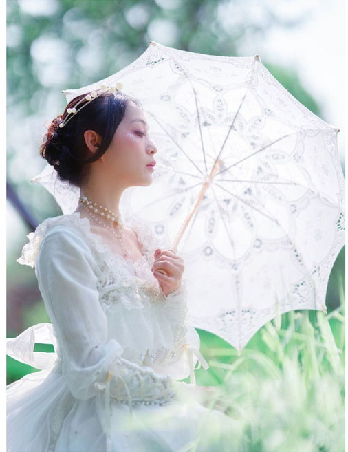 레이스 양산 우산 이중 경량 일본 여성 양우산 공주풍 경성 빈티지