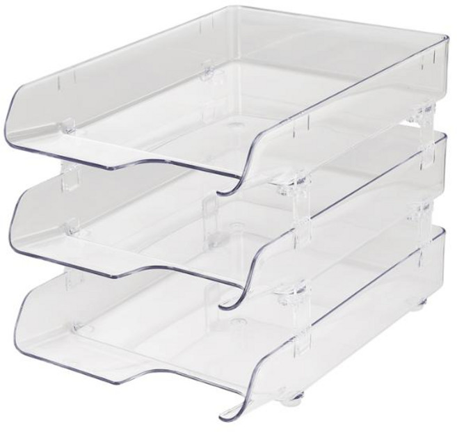 카파맥스 3단 크리스탈 서류받침, 투명