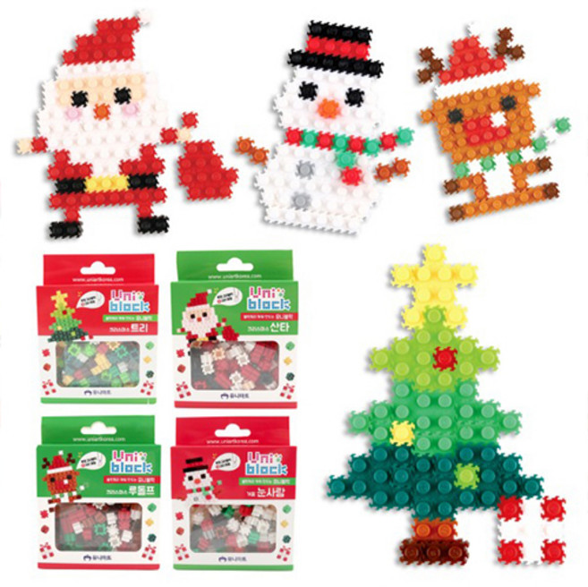 유니아트 3500 유니블럭 크리스마스, 겨울 눈사람, 1개