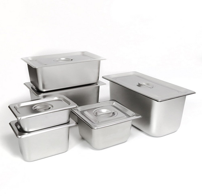 [뚜껑포함 세트] 유유마트 업소용 국산 스테인레스 304 밧드 2 4 6 8인치, 1개, 4인치