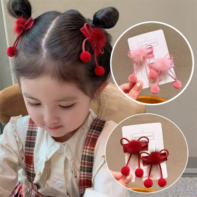 주포어유 공주님 털방울 귀여운 폼폼 머리핀