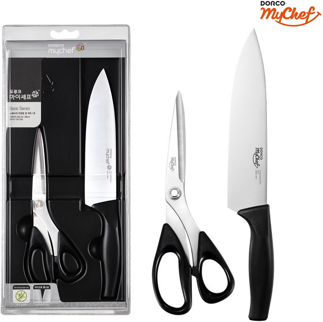 도루코 마이셰프 뉴베이직 주방용칼세트 1호 셰프식도 가위103A 세트, 1세트, 정품