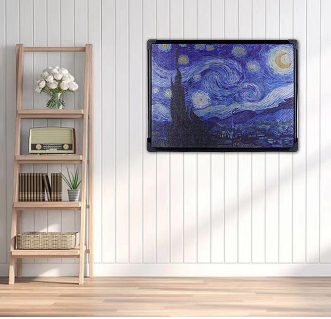 拼圖框 適用1000-1314片 70x50 / 75x50CM 簡約時尚, 白色拼圖固定膠水防止變色,框架70*50釐米送膜送背板, 1個