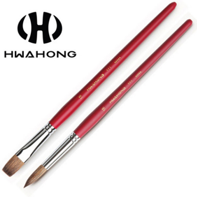 화홍 771F 아크릴붓 납작붓 1호~20호 전문가용, 16호