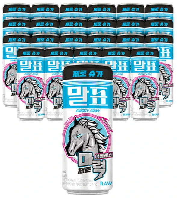 말표 마력 에베레스트 화이트 에너지드링크, 250ml, 24개 - 쿠팡
