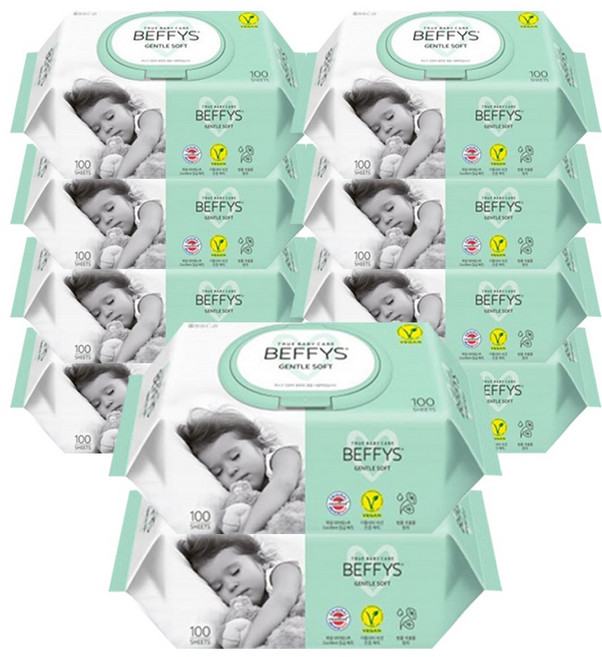 코디 베피스 젠틀 소프트 물티슈 캡형, 10개, 100매