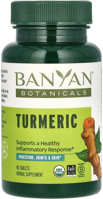 Banyan Botanicals 강황 1000mg 90정(1정당 500mg), BanyanBotanicals강황1000mg90정1정당, 1개, 90정 - 쿠팡