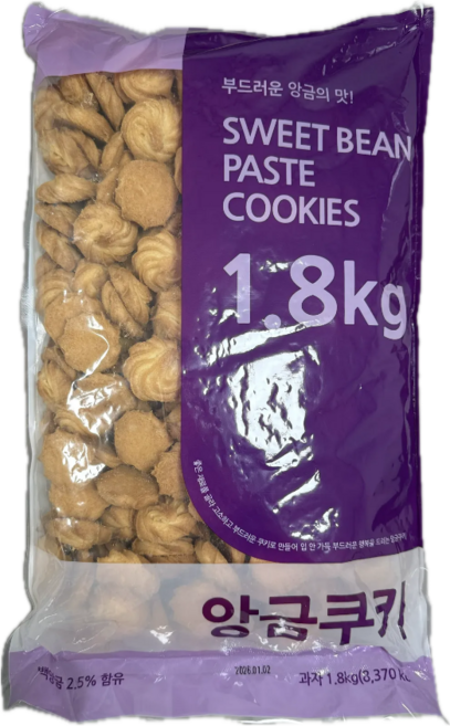 대용량 감자 크래커 1.8kg 업소용 과자 쿠키 인간사료 탕비실 간식, 1개