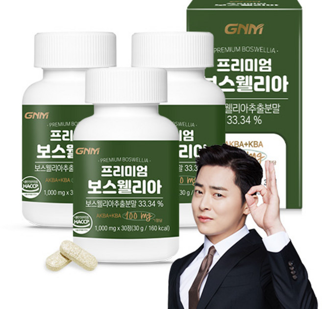 자연의품격 프리미엄 보스웰리아 AKBA+KBA 100mg, 30정, 3개