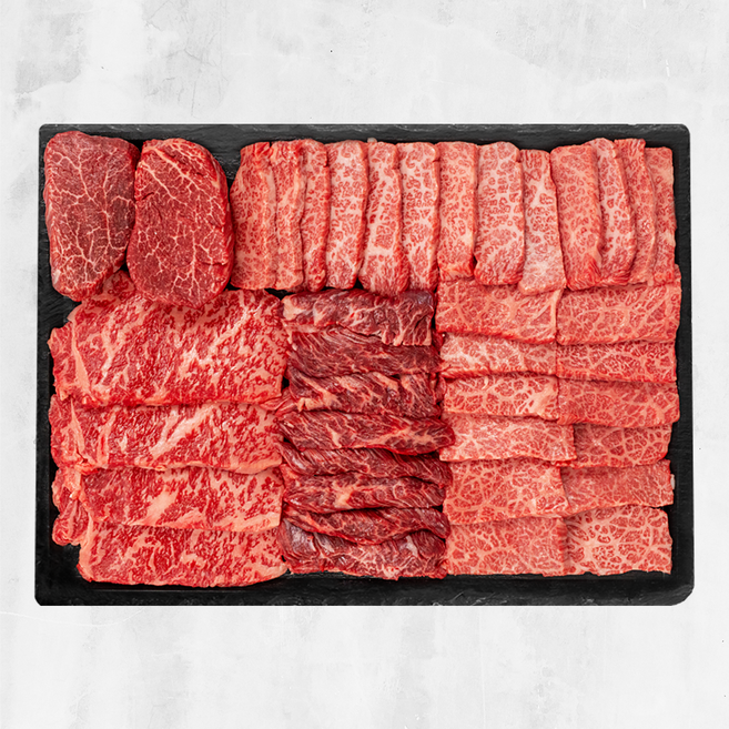 우마왕 한우 1++ No9 하이엔드 투뿔 소고기 구이용 명품 추석 명절 선물세트, 2kg, 1세트, (하이엔드)안심스테이크+꽃갈비+살치+채끝+안창