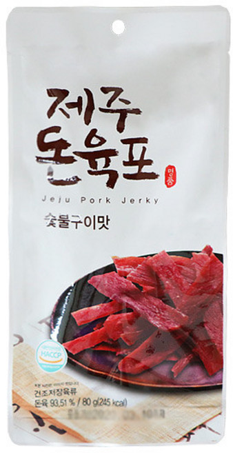 제주돈육포 고려식품 간식 안주, 80g, 1개
