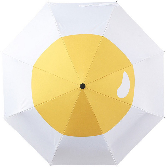 계란후라이 장우산 1단 귀여운 캐릭터우산 달걀프라이 디자인 성인용 우산