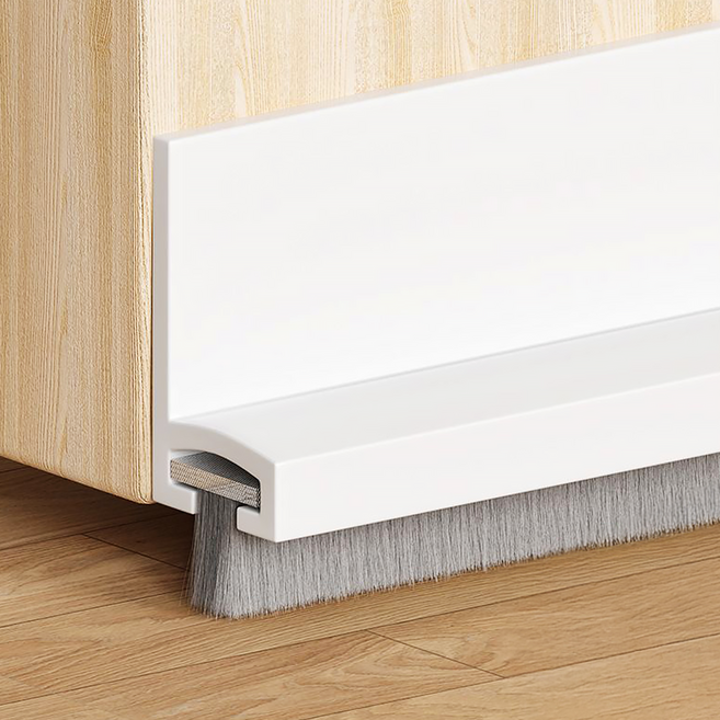 리빙로드 탈착형 모헤어 틈새 문풍지 5cm x 1M 화이트, 2개