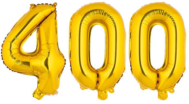 아트포유 백일 100일 200일 300일 풍선 이벤트 세트 3P, 옐로우 골드 400, 1개