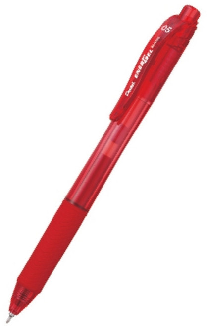 펜텔 에너겔 X 중성펜 0.5mm 0.7mm, 0.5mm 레드, 5개