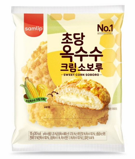 삼립 초당 옥수수크림 소보루 105G_무료배송, 105g, 30개