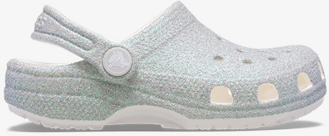 [에스키즈] 크록스 클래식 이리데슨트 글리터 클로그 키즈 210986-100