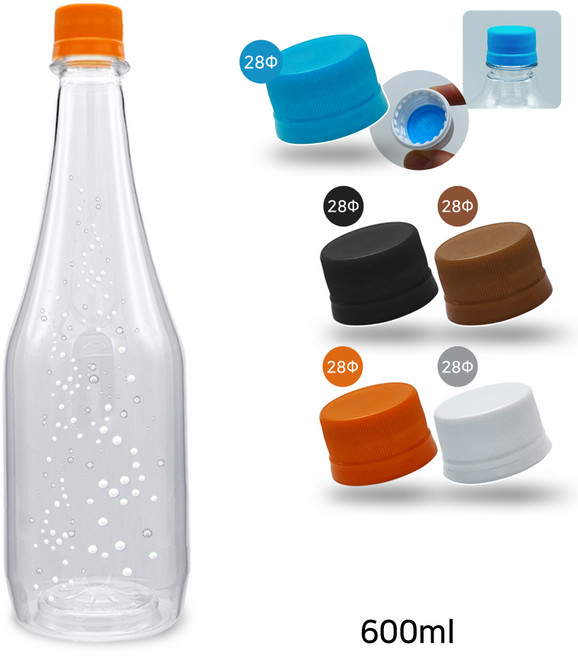 (1BOX) 내압캡 고급페트병 600ml (92개입), 화이트, 1개