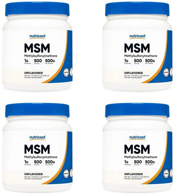 뉴트리코스트 퓨어 MSM 파우더 메틸설포닐메탄 500g, 4개 - 쿠팡