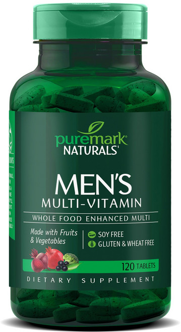 Puremark Naturals Men's 綜合維他命錠, 1個, 120錠