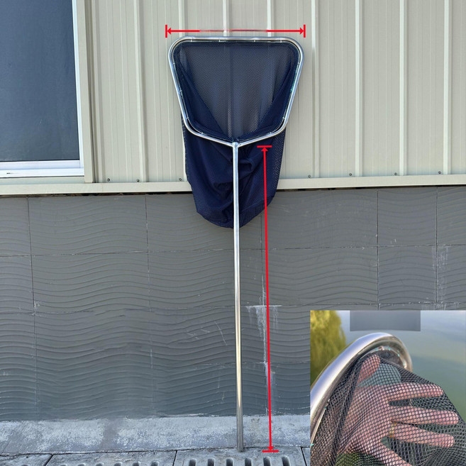 횟집뜰채 스텐 그물 건지기 뜰채 스테인레스 양식장, 3m 70cm 소형 망