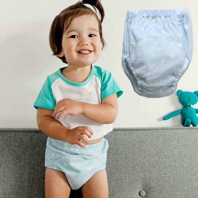 유아 배변훈련팬티 4중처리 무형광 면100%폭스, 04.스타, 1개