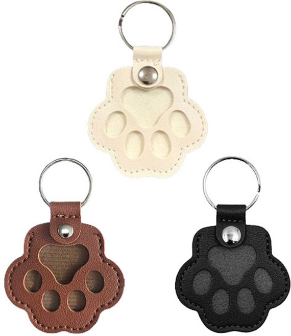 댕냥스토리 반려동물 추억보관 털 보관 키링 열쇠고리, 3개, 아이보리+브라운+블랙