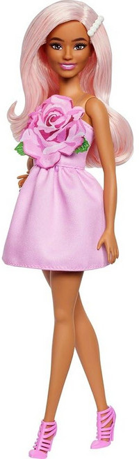 바비 패셔니스타 인형 핑크 로즈 인형 #238, 1개