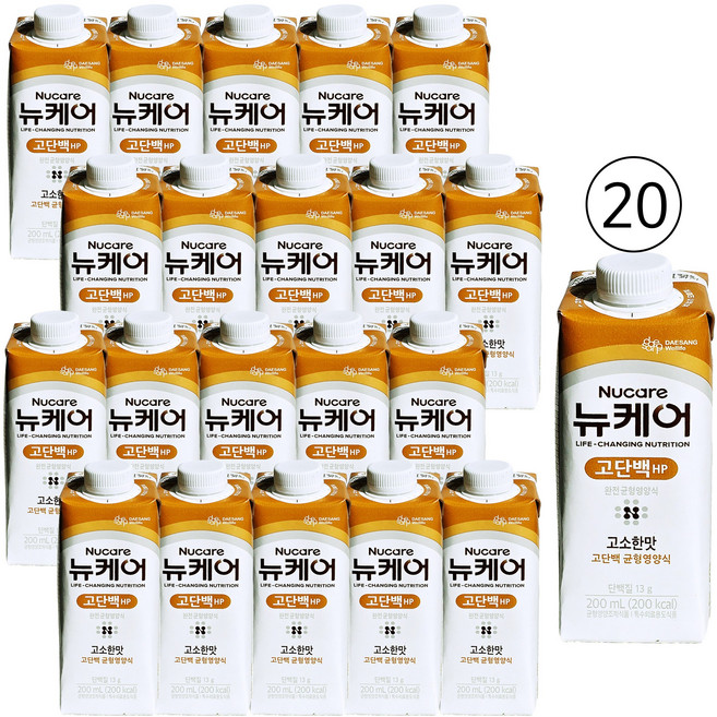 뉴케어 고단백HP 200ml*20개 하이프로틴 영양식 음료, 4L, 1세트