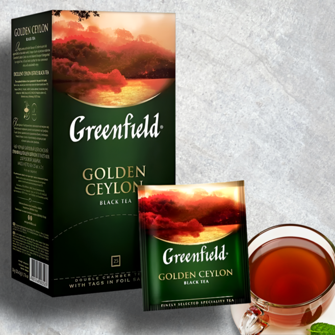 그린필드 홍차 골든실론 25pcs GREENFIELD BLACK TEA GOLDEN CEYLON 25pcs, 25개입, 1개
