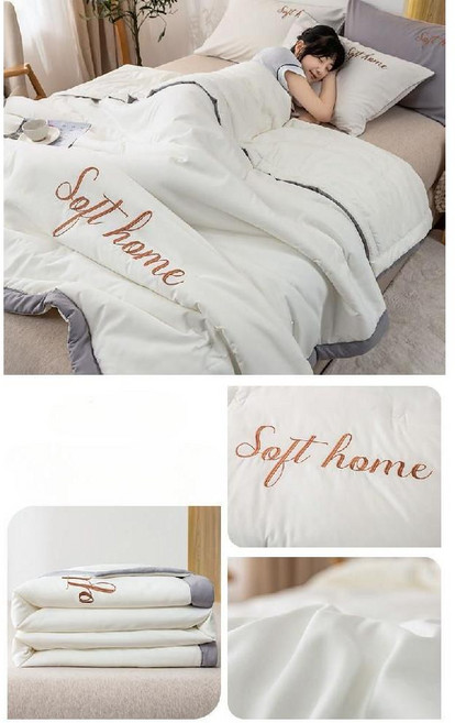 차렵이불 면 간절기 얇은 고밀도면 부드러운 이불 60수 순면 사계절 150x200cm