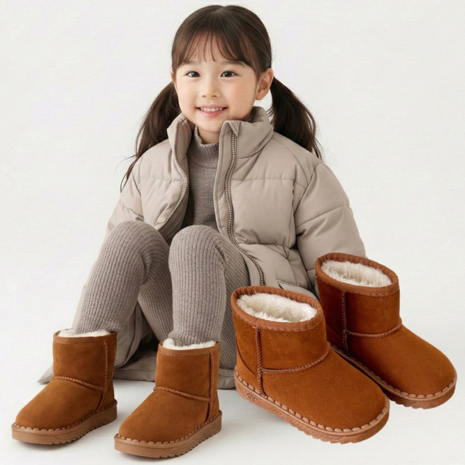 주니이치 아동용 베이직 방한화 털부츠 남여공용