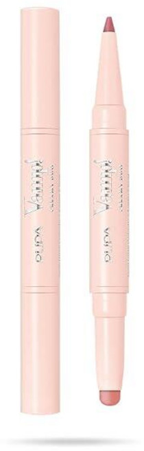 Pupa Milano Vamp! 크리미 듀오 004 라이트 로즈 1피스 - 투인원 립스틱 및 립 펜슬 - 오래 지속됨 - 경량 - 전사 없음 - 매끄러운 질감 - 고발색, Pupa Milano Vamp! 크리미 듀오, 004, 1개