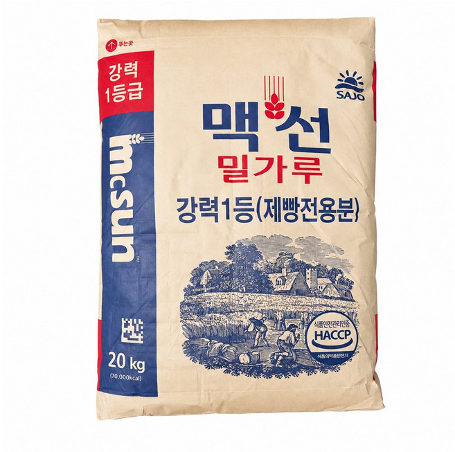 0204. 맥선 강력 1등밀가루(제빵전용분) 20kg 맥선밀가루, 1개