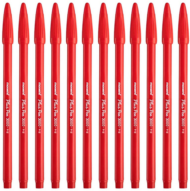 모나미 모나미 프러스펜 플러스펜 (12자루), 1개, 빨강