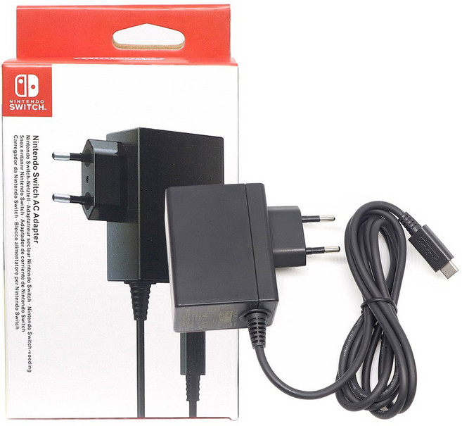 NS 스위치 전원 어댑터 HAC-002EUR 용 기존 Type-C 전원 AC 어댑터 충전기 Nintend 스위치 충전 EU US 플러그, 한개옵션0