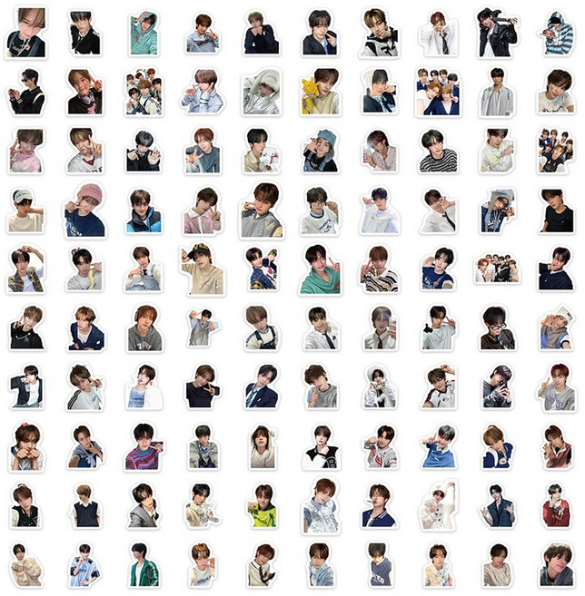 아이돌 스티커 15개 그룹 풀라인업 국내최다 옵션 선택형 대용량 다꾸 폰꾸, 1세트, TWS(투어스)/100Pcs