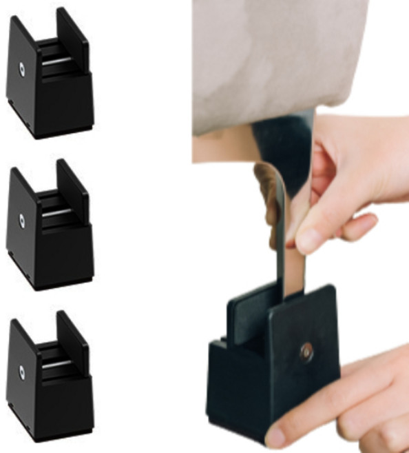 곽씨네슈퍼 가구 다리 너비 조절 높이조절발 5cm 일자 4개입, 블랙, 1세트