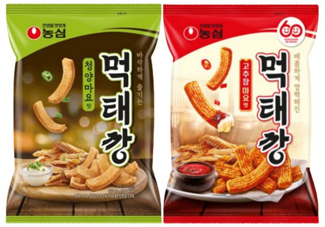 농심 먹태깡 고추장마요맛 5+먹태깡 청양마요 5, 10개, 60g